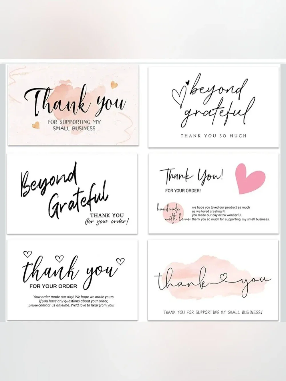 300 COUNT - Thank You Note Cards - for your Poshmark Business